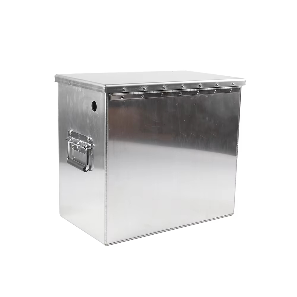 High quality portable stainless steel metal battery box waterproof storage box