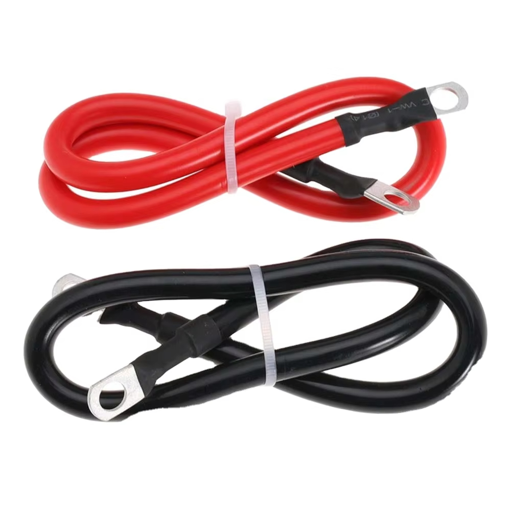 Battery Cable 2AWG 4AWG 6AWG Battery Cables with Terminals Copper Battery Cables for Car Marine Solar RV Motorcycle